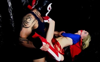 Piper Perri wearing a hot costume and gets abused